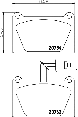 Brake Pad Set, disc brake (T0510)