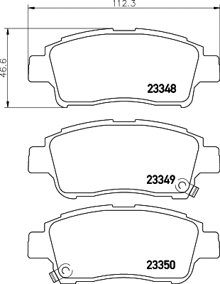 Brake Pad Set, disc brake (T3098)