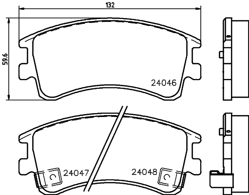 Brake Pad Set, disc brake (T1429)
