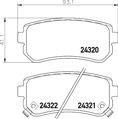 Brake Pad Set, disc brake (T1592)
