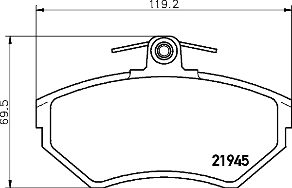 Brake Pad Set, disc brake (T5095)