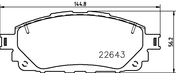 Brake Pad Set, disc brake (T2662)