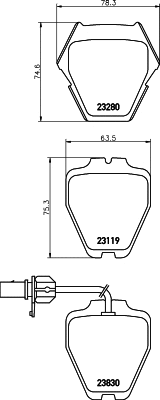 Brake Pad Set, disc brake (T1205)