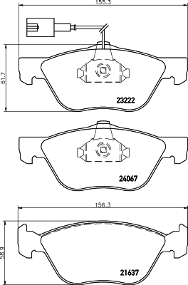 Brake Pad Set, disc brake (T1439)