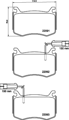 Brake Pad Set, disc brake (T4176)