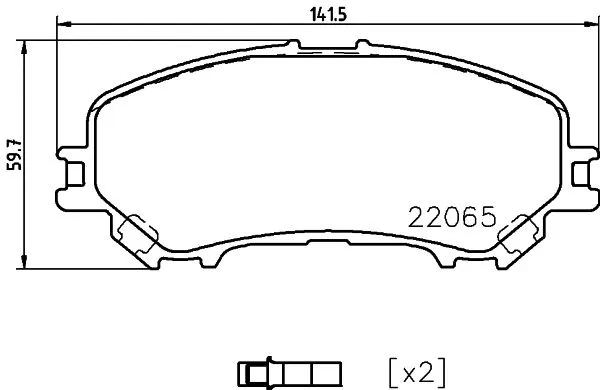 Brake Pad Set, disc brake (T2425)