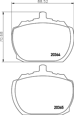 Brake Pad Set, disc brake (T0571)
