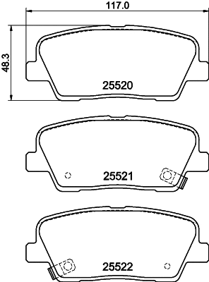 Brake Pad Set, disc brake (T2909)