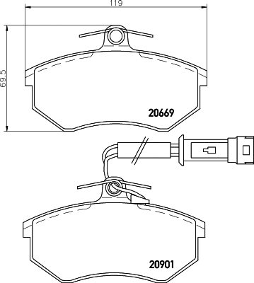 Brake Pad Set, disc brake (T5009)