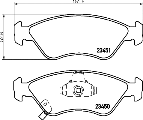 Brake Pad Set, disc brake (T1301)