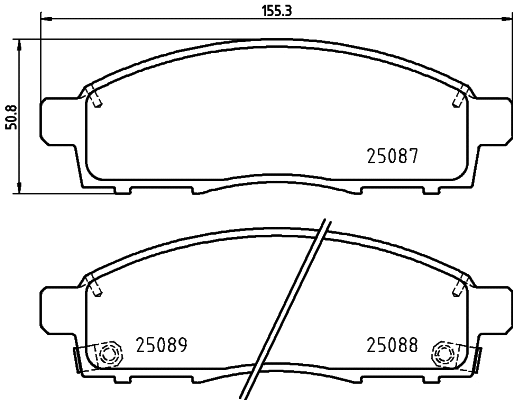 Brake Pad Set, disc brake (T1972)