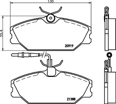 Brake Pad Set, disc brake (T9033)