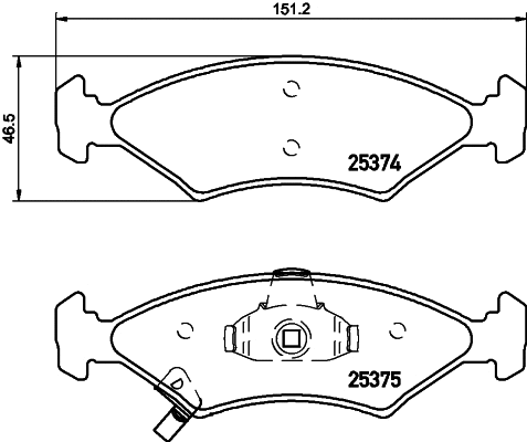 Brake Pad Set, disc brake (T2200)