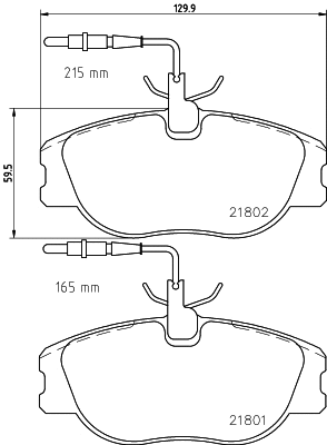 Brake Pad Set, disc brake (T5084)