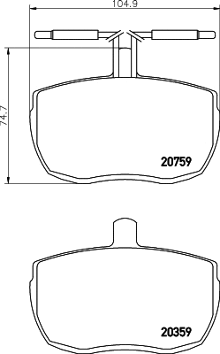 Brake Pad Set, disc brake (T0559)