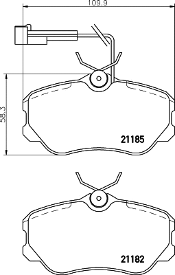 Brake Pad Set, disc brake (T5038)