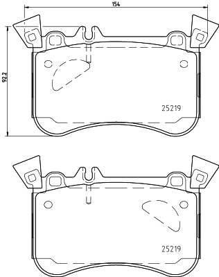 Brake Pad Set, disc brake (T2419)