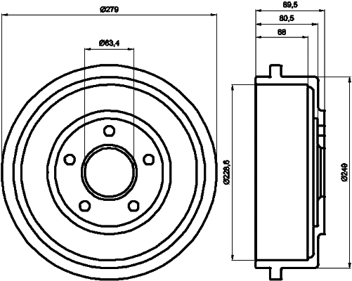 Brake Drum (61244)
