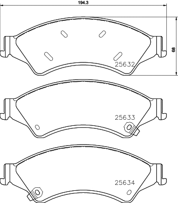 Brake Pad Set, disc brake (T2173)