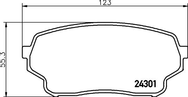 Brake Pad Set, disc brake (T1590)