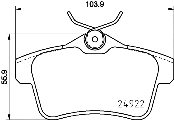 Brake Pad Set, disc brake (T2712)