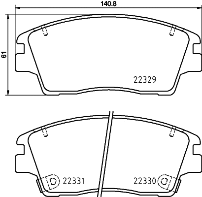 Brake Pad Set, disc brake (T2693)
