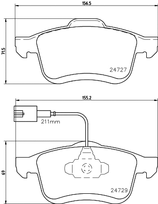 Brake Pad Set, disc brake (T2464)