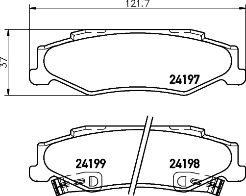 Brake Pad Set, disc brake (T1685)