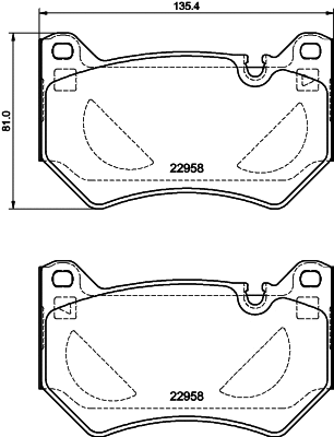 Brake Pad Set, disc brake (T2775)