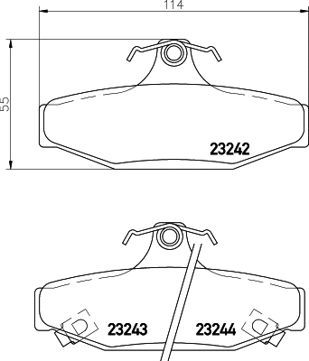 Brake Pad Set, disc brake (T1262)