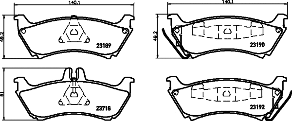 Brake Pad Set, disc brake (T1228)