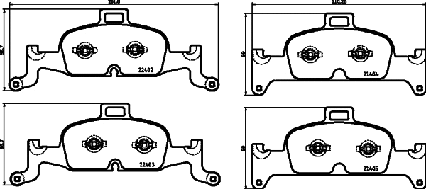Brake Pad Set, disc brake (T2546)