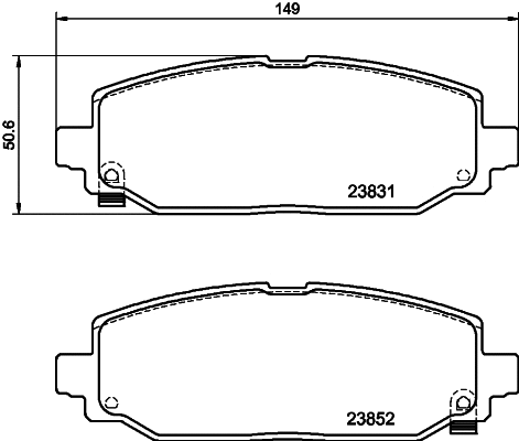 Brake Pad Set, disc brake (T3163)