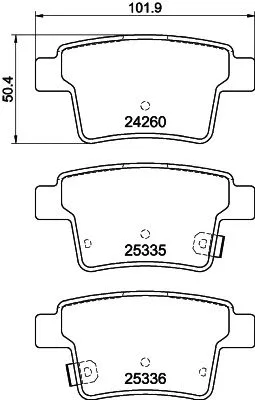 Brake Pad Set, disc brake (T1534)
