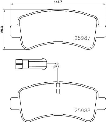 Brake Pad Set, disc brake (T2499)