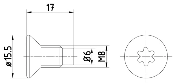 Bolt, brake disc (TPM0004)