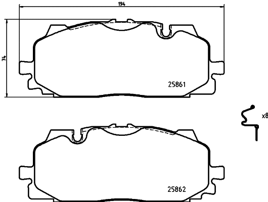 Brake Pad Set, disc brake (T2437)