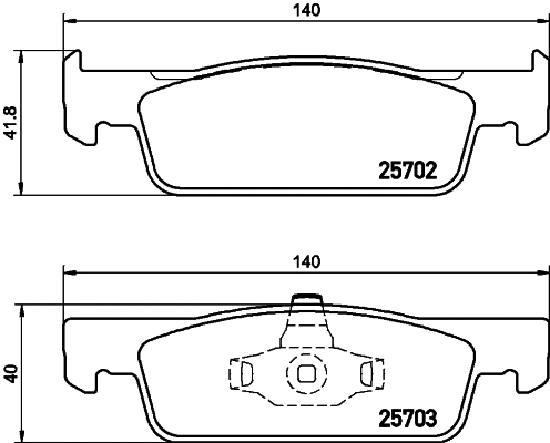 Brake Pad Set, disc brake (T2260)