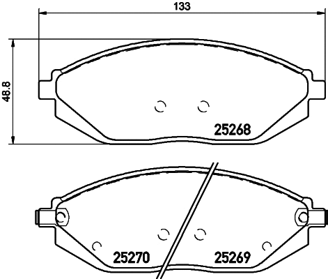 Brake Pad Set, disc brake (T2051)