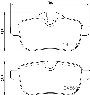 Brake Pad Set, disc brake (T1858)