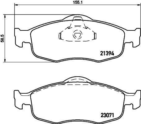 Brake Pad Set, disc brake (T1062)