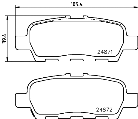 Brake Pad Set, disc brake (T1847)