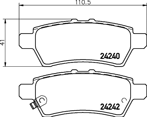 Brake Pad Set, disc brake (T1523)