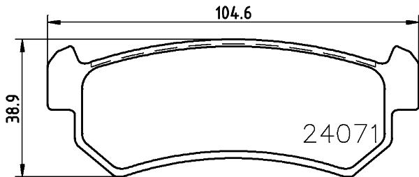 Brake Pad Set, disc brake (T1458)
