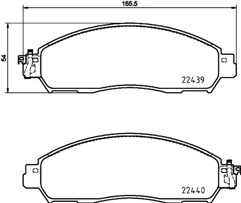 Brake Pad Set, disc brake (T4182)