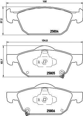 Brake Pad Set, disc brake (T2319)