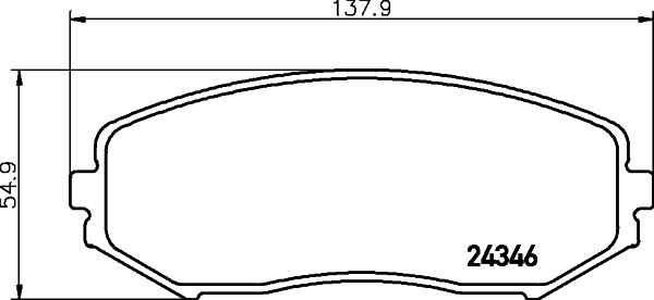 Brake Pad Set, disc brake (T1600)