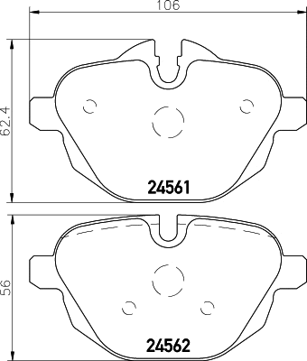 Brake Pad Set, disc brake (T1769)
