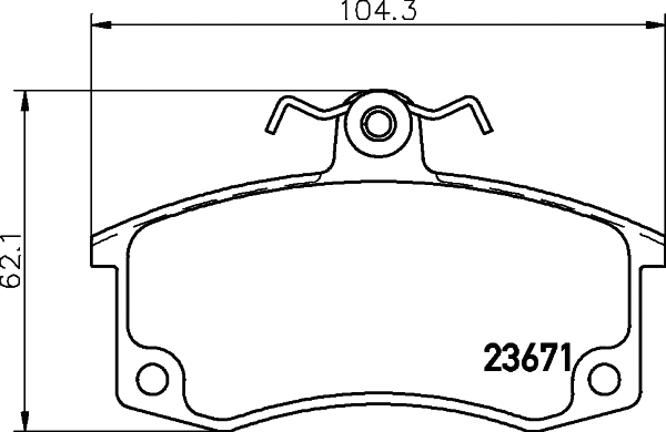 Brake Pad Set, disc brake (T1349)