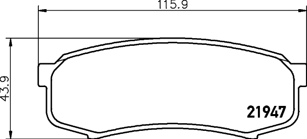 Brake Pad Set, disc brake (T3064)